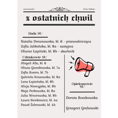 Nowy samorząd uczniowski wybrany!