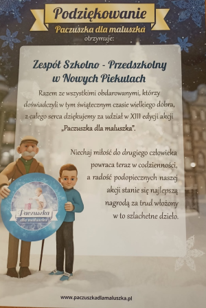Zdjęcie do artykułu Podziękowanie za udział w akcji 