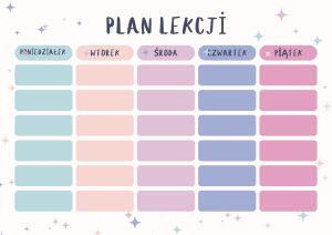 Zdjęcie do artykułu Nowy plan lekcji